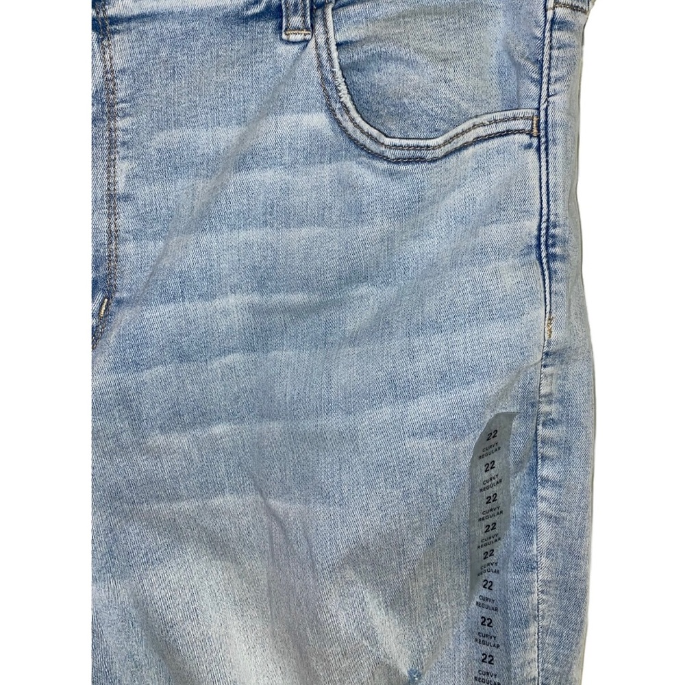American Eagle NWT high rise stretch curvy jegging jeans, distressed, size 22 - Picture 8 of 9